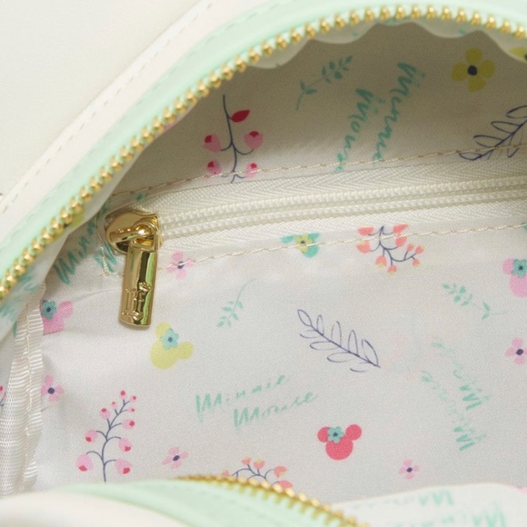 Loungefly Disney Minnie Mouse Pressed‎ Flower Bow Mini Backpack